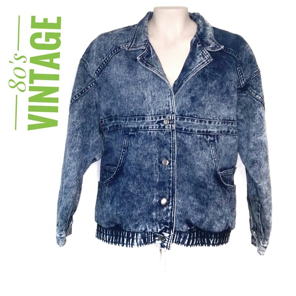 Ruth Douglas New York Jackets & Blazers - Vintage Acid Wash Jean Jacket